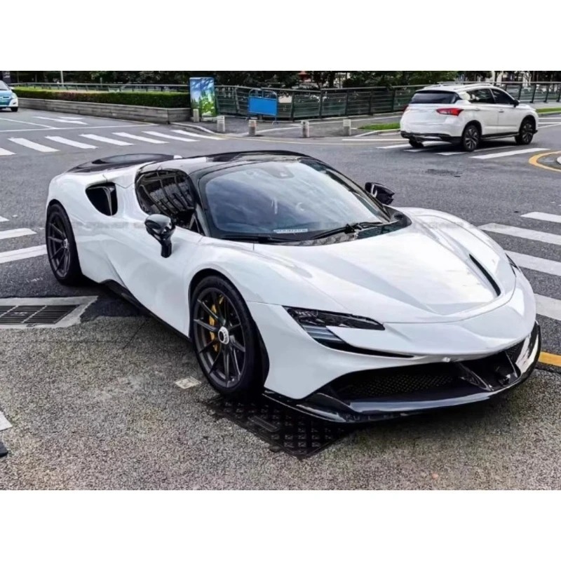 OEM Style Dry Carbon Fiber Body Kit for  SF90 Includes Front Lip Side Skirts Rear Diffuser and Spoiler